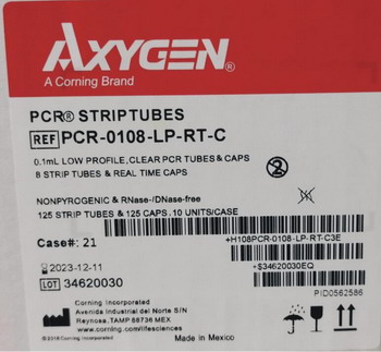 Axygen愛思進(jìn)進(jìn)口，0.1mL透明八連管和八聯(lián)管蓋，PCR-0108-LP-RT-C